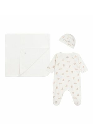 Petit Bateau 3-delig Babypakje 00 Marshmallow/Brun