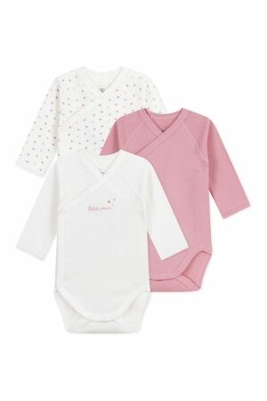 Petit Bateau 3-pak Rompers lange mouw 98 Variante 2