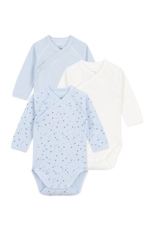 Petit Bateau 3-pak Rompers lange mouw 00 Variante 1