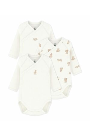 Petit Bateau 3-pak Rompers lange mouw 00 Variante 1