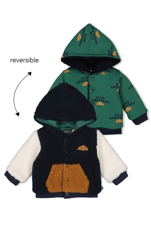Feetje Club Croissant - Bouclé omkeerbaar jasje 010 Marine