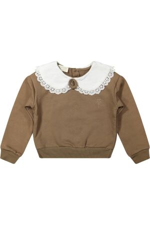 Two You Label Sweater Sophie met kraagje Brown