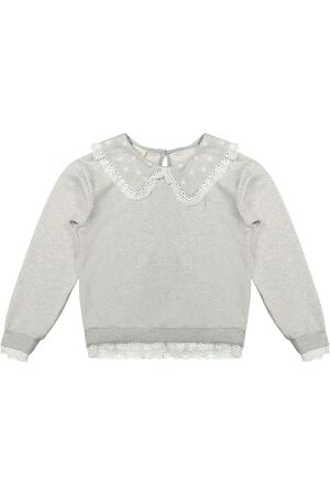 Two You Label Sweater Aya met kraagje Grey
