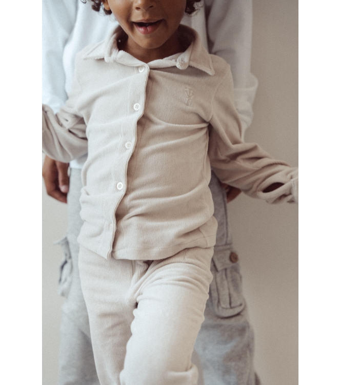 Two You Label overhemden Oat VR FIN-RIB-BLO