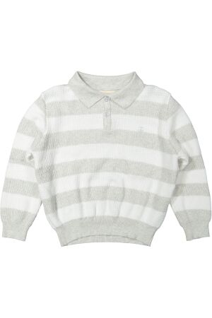 Two You Label truien Grey Striped RICH-KNI-POL-LS