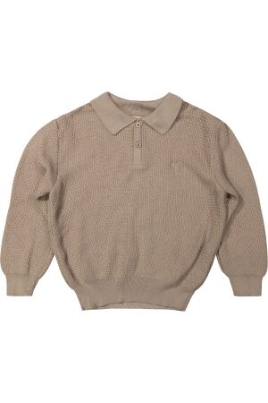 Two You Label Richie knitted polo LS Brown