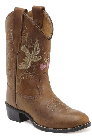 Bootstock Cowboylaars Cognac Dove Kids Brown