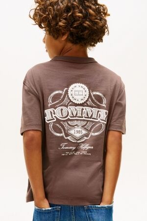 Tommy Hilfiger T-shirt Graphic Puff Print GW1 Black Walnut