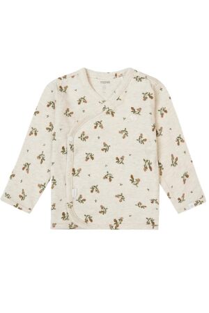 Noppies Nicosia Overslag shirt P611 Oatmeal Melange