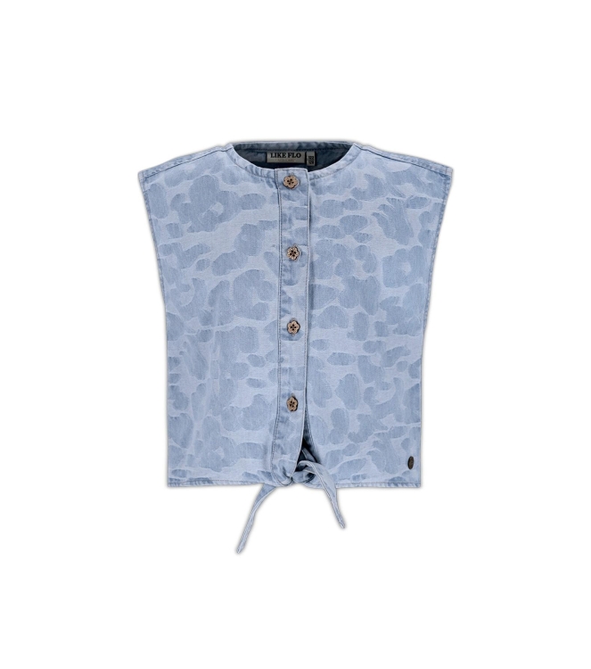 Like Flo blouses 186 Denim AOP F601-5107