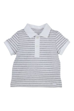 Gymp Polo Breton GSCHINE-W Grey Melange - White