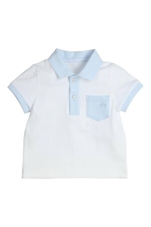 Gymp Polo Aerobic W-LB White - Light Blue
