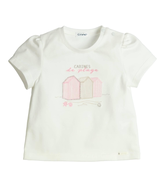 Gymp shirts OW-VR Off White - Old Rose 353-6267-10