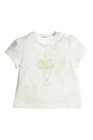 Gymp T-shirt Aerobic OW-GN Off White - Green