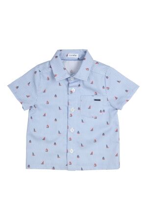 Gymp Overhemd Emo LB-RD Light Blue - Red