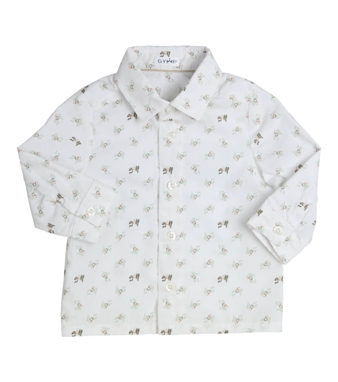 Gymp overhemden W-GN White - Green 361-6278-20