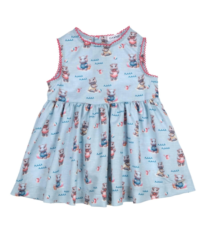 Gymp jurken LB-MU Light Blue - Multi 471-6130-10