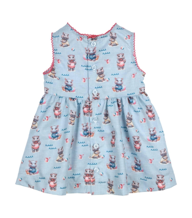 Gymp jurken LB-MU Light Blue - Multi 471-6130-10