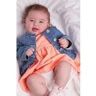 Gymp jurken OR-BG Orange - Beige 471-6222-10