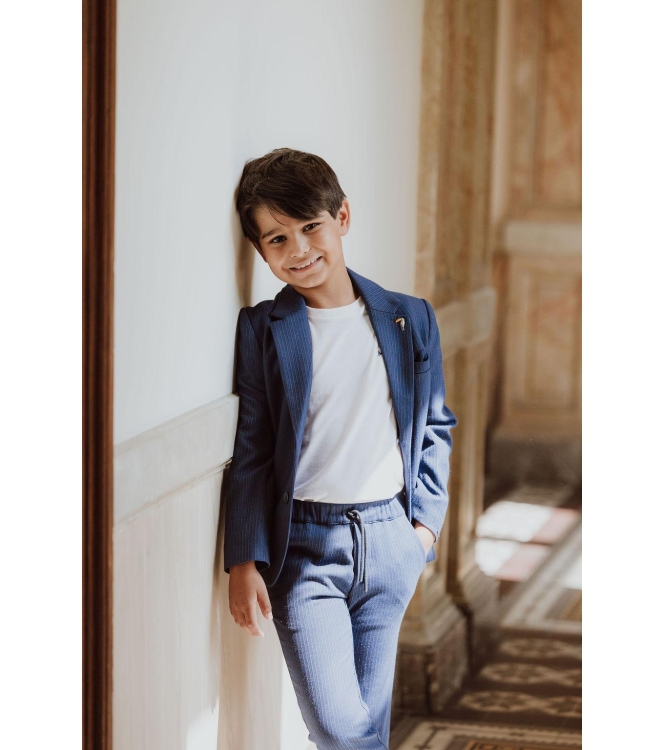 Gymp shirts W-M White - Navy 353-6013-40