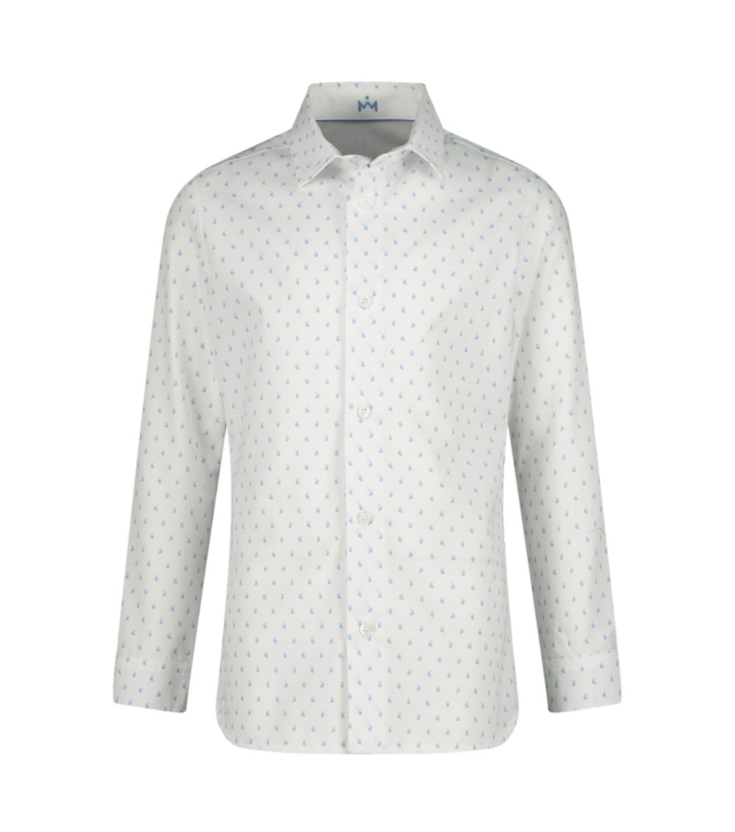 Gymp overhemden W-B White - Blue 361-6048-40