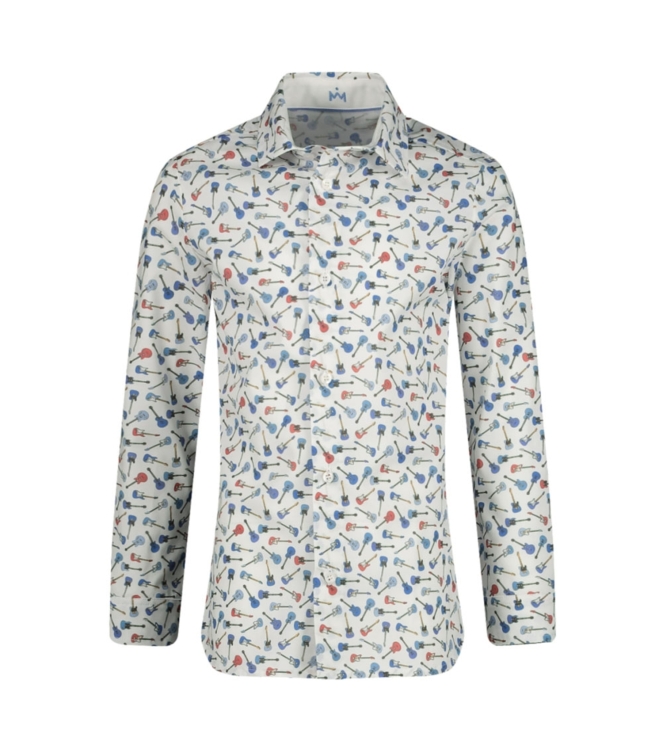 Gymp overhemden W-B-RD White - Blue - Red 361-6053-40