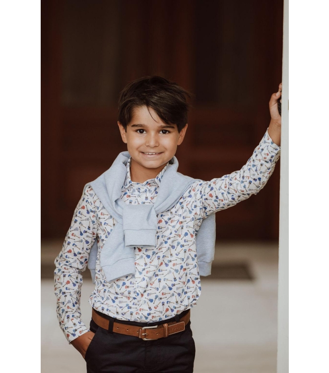 Gymp overhemden W-B-RD White - Blue - Red 361-6053-40