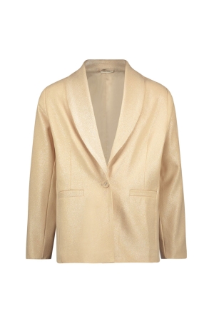 Like Flo Metallic Crepe Blazer 006 Champagne