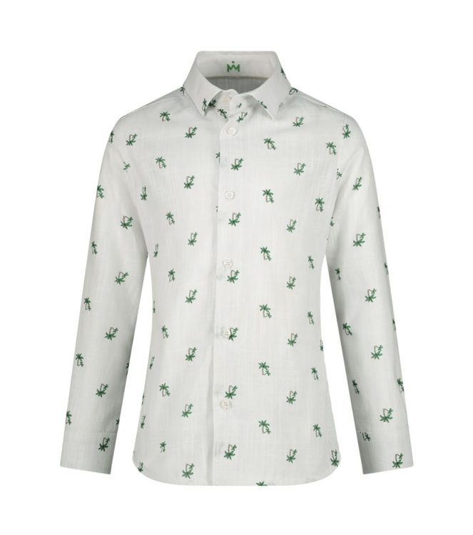 Gymp overhemden W-GN White - Green 361-6054-40