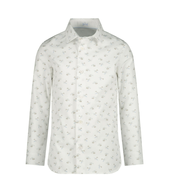 Gymp overhemden W-BG White - Beige 361-6056-40