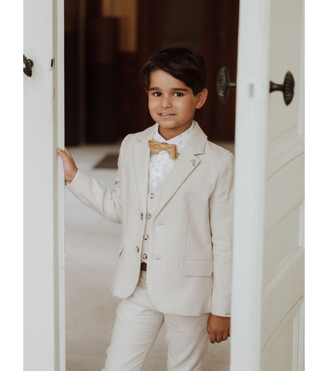 Gymp overhemden W-BG White - Beige 361-6056-40