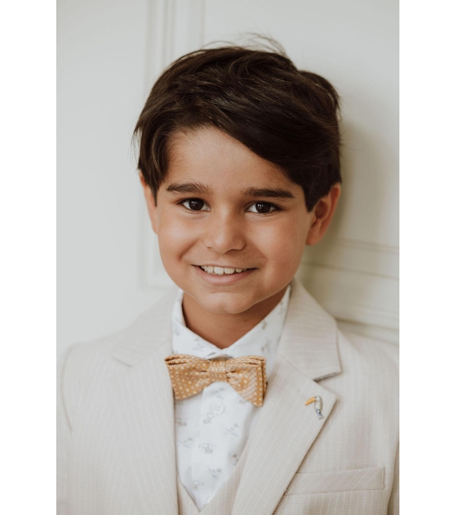 Gymp overhemden W-BG White - Beige 361-6056-40