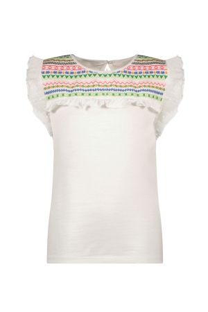 Like Flo Slub Jersey Tee Fancy Mesh 951 Green Embroidery