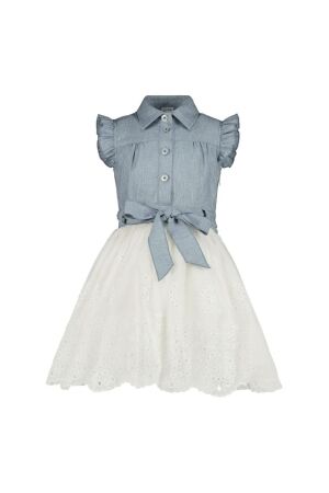 Gymp Dress Rosie OW-B Off White - Blue