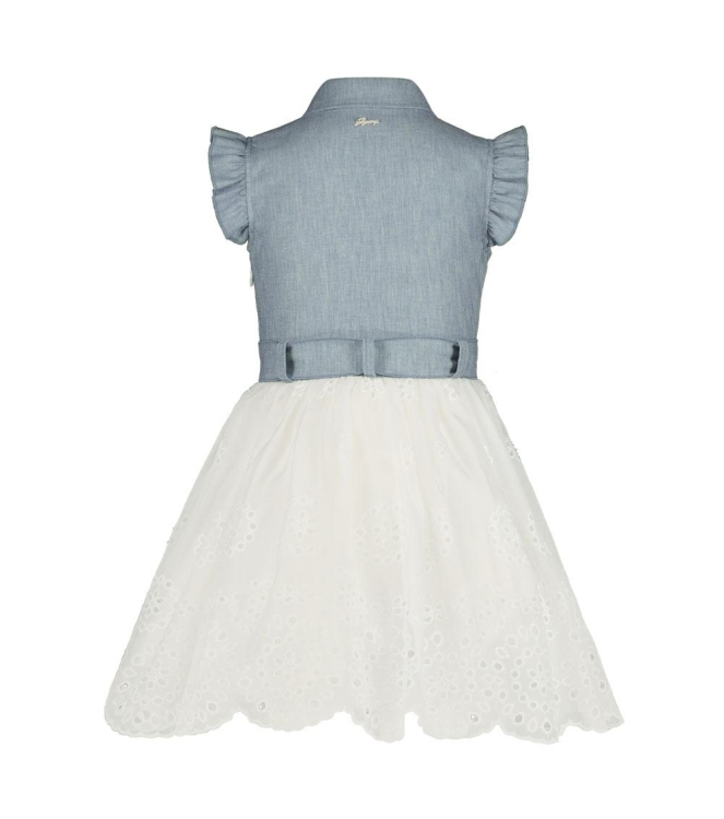 Gymp jurken OW-B Off White - Blue 471-6008-30