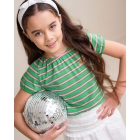 Like Flo shirts 305 Green stripe F402-5422