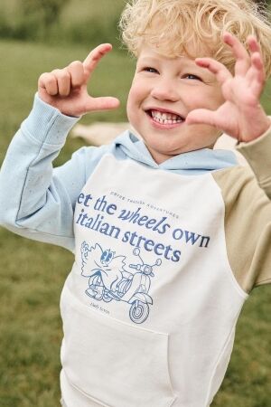 Daily7 Hoodie Contrast Sweat Egret