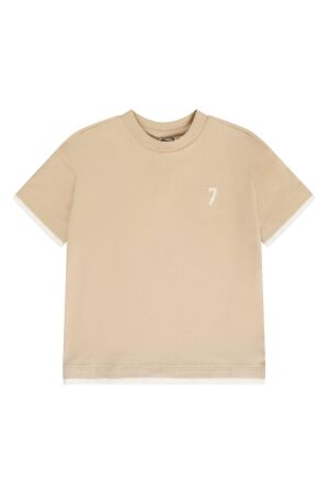 Daily7 Oversized T-shirt Artwork Latte Sand