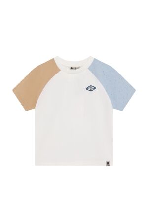 Daily7 T-shirt Contrast Egret