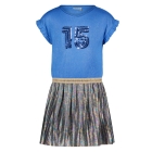 Like Flo jurken 145 Blue metallic F402-5830
