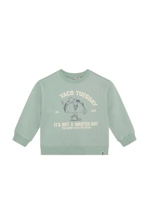 Daily7 Oversized Sweater Print Green Milieu