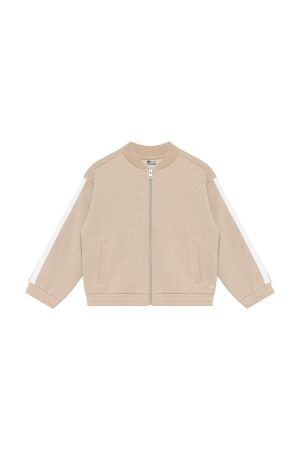 Daily7 Sweat jack met glitter Latte Sand