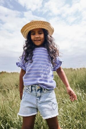 Daily7 T-shirt Striped Lolite