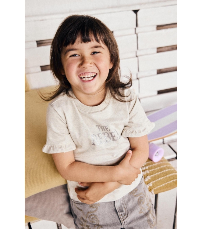 Daily7 shirts Creme Grey Melange 930351