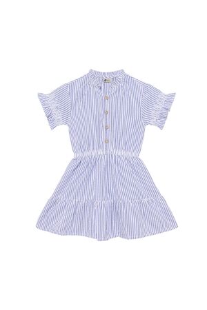 Daily7 Jurk Stripe Ruffle Lolite
