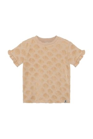 Daily7 T-shirt Terry Print Latte Sand