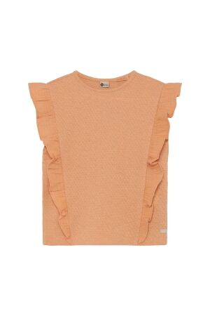 Daily7 T-shirt Ruffle Dusty Coral