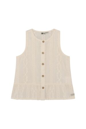 Daily7 Ruffle Singlet Sandshell