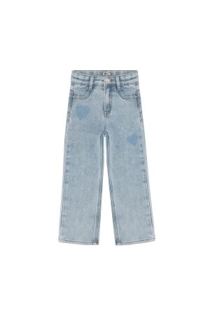 Daily7 Spijkerbroek Wide Fit Heart Light Blue Denim