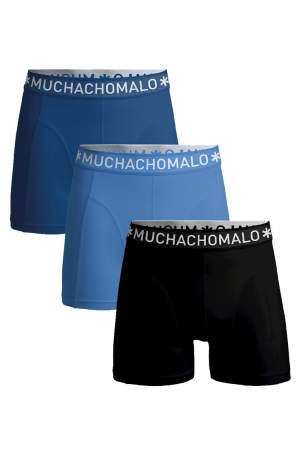 Muchachomalo Boys 3-Pack Boxershorts Black/Blue/Blue